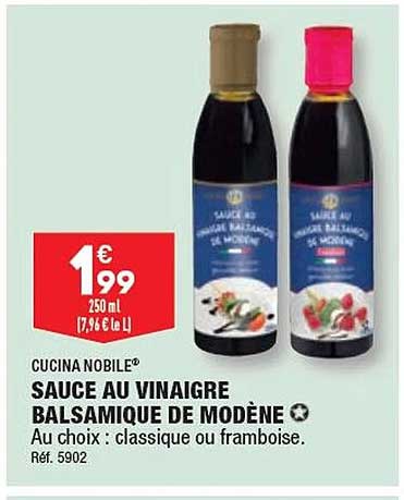sauce au vinaigre balsamique de modène cucina nobile