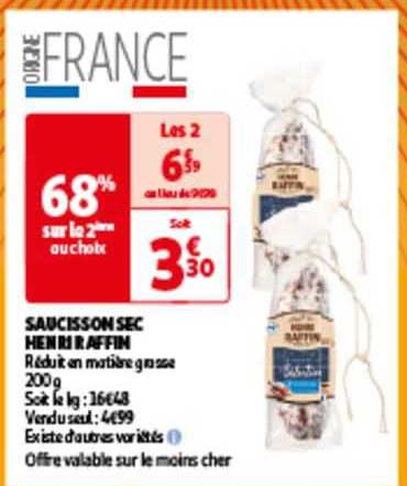 saucisson sec henri raffin