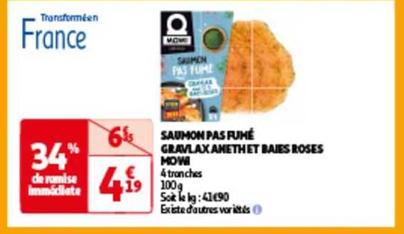 saumon pas fumé gravlax aneth et baies roses mowi