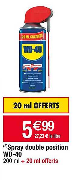 spray double position wd-40