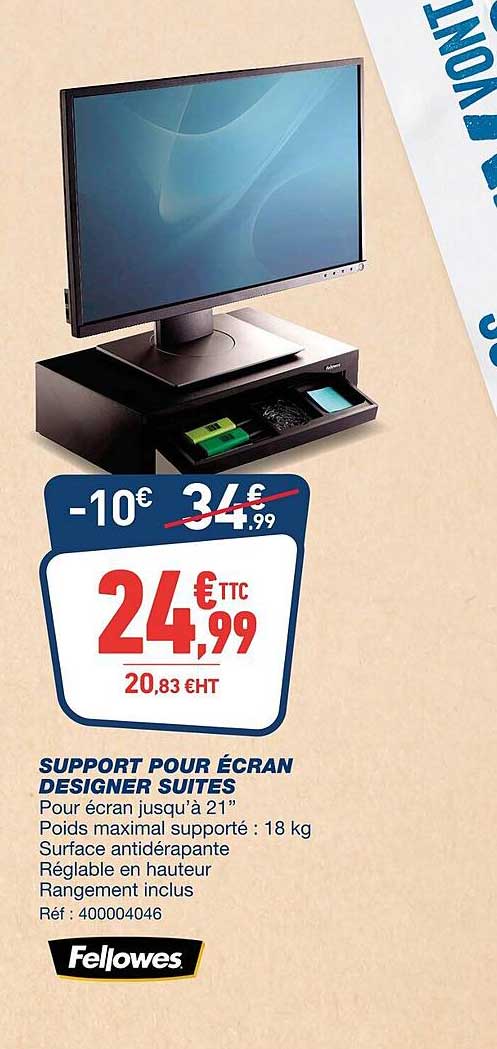support pour écran designer suites fellowes