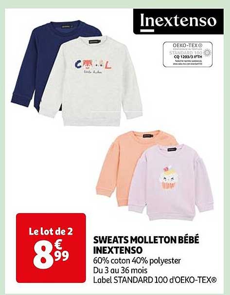 Sweats Molleton Bébé Inextenso