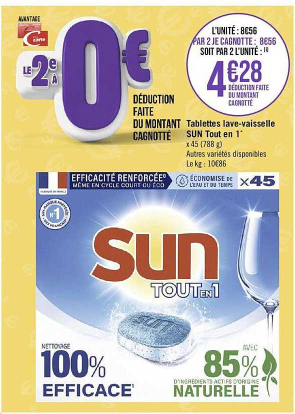 Tablettes Lave-vaisselle Sun Tout En 1