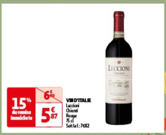 vin d'italie leccioni chianti rouge