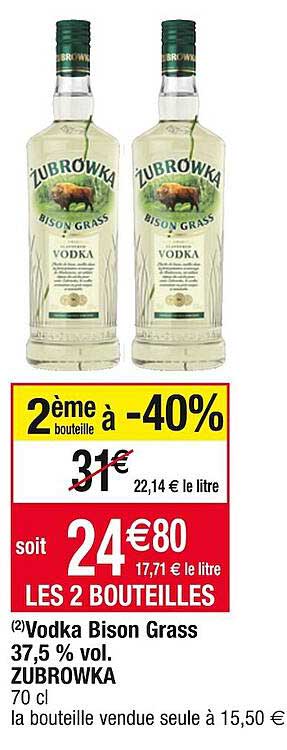 vodka bison grass 37,5% vol. zubrowka