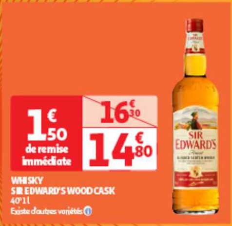 whisky sir edward's wood cask