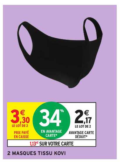 2 Masques Tissu Kovi