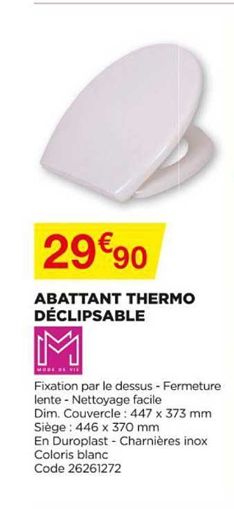 abattant thermo déclipsable