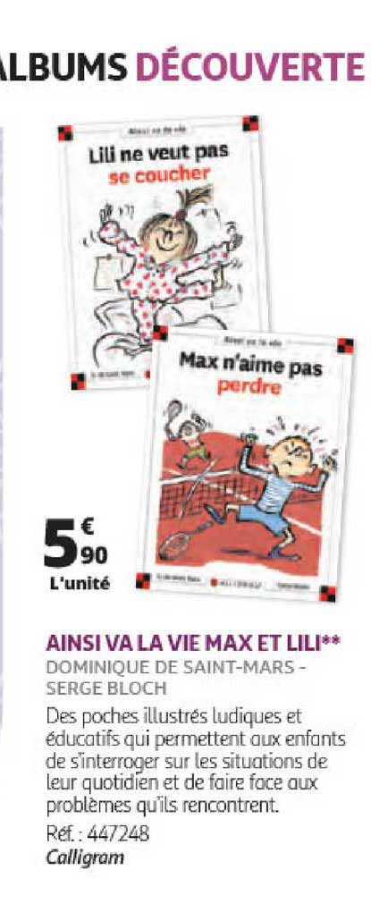 ainsi va la vie max et lili dominique de saint-mars - serge bloch