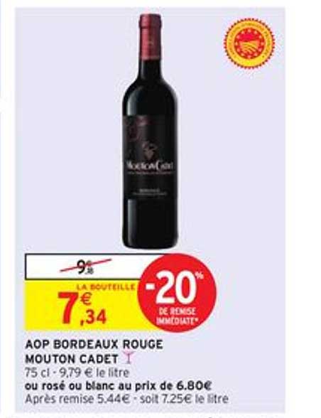 aop bordeaux rouge mouton cadet