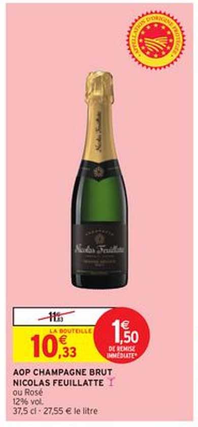 aop champagne brut nicolas feuillatte