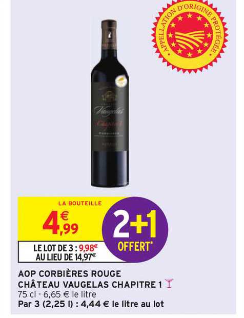 aop corbières rouge château vaugelas chapitre 1