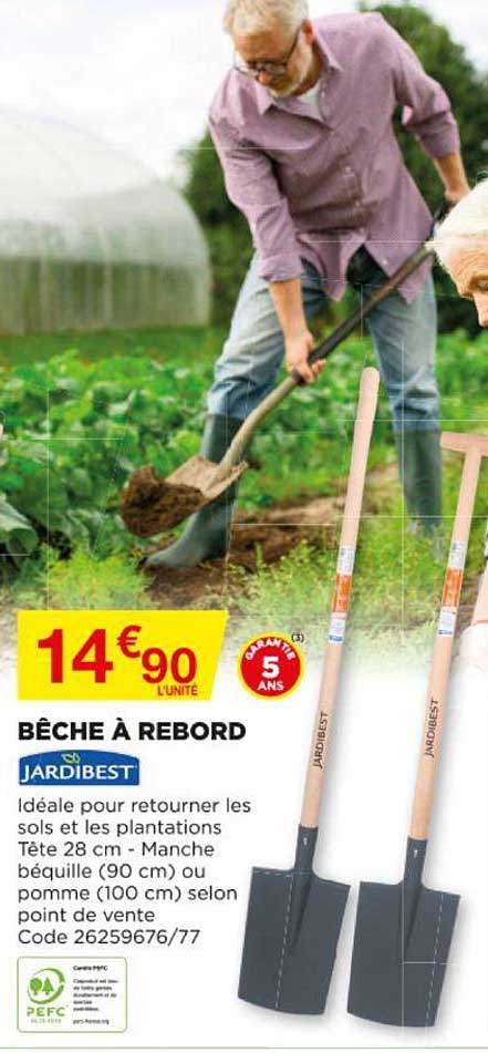 bêche à rebord jardibest