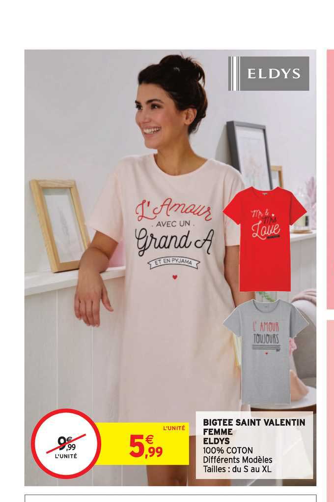 bigtee saint valentin femme eldys
