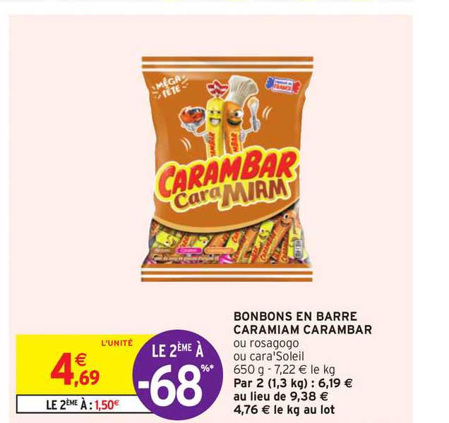 Bonbons En Barre Caramiam Carambar