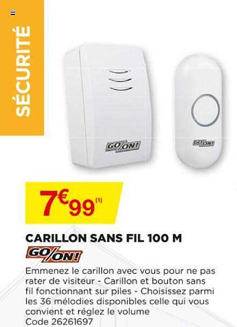 carillon sans fil 100 m go-on!