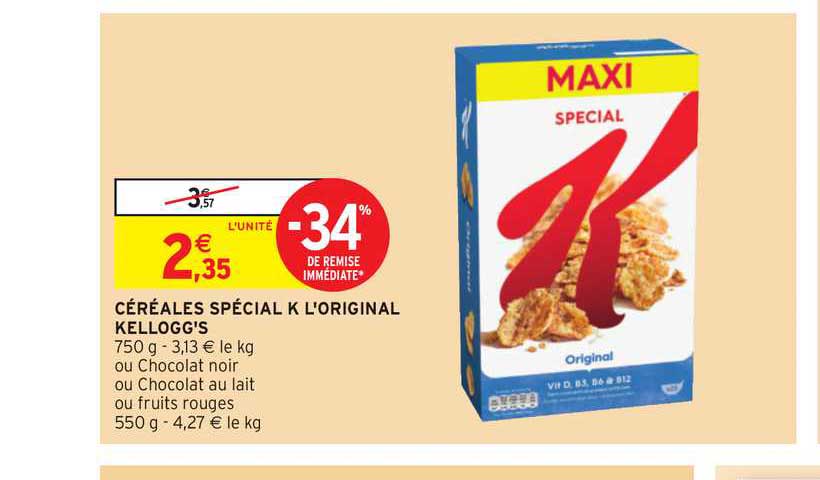Céréales Spécial K L'original Kellogg's