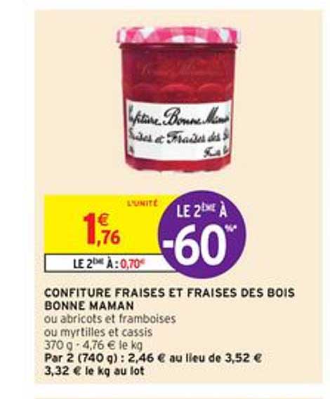 Confiture Fraises Et Fraises Des Bois Bonne Maman