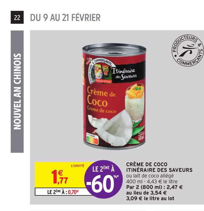 Crème De Coco Itinéraire Des Saveurs