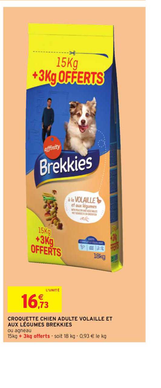 Croquette Chien Adulte Volaille Et Aux Légumes Brekkies