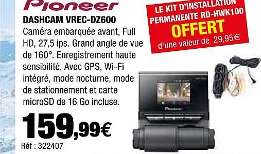 dashcam vrec-dz600 pioneer