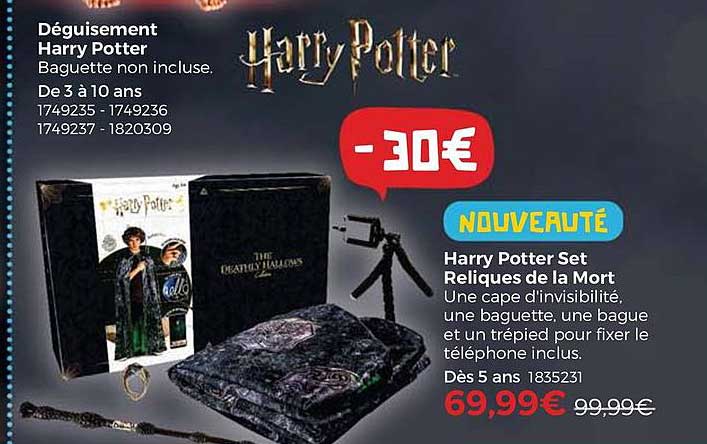 déguisement harry potter, harry potter set reliques de la mort