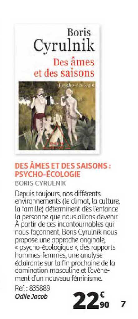 des âmes et des saisons : psycho-écologie  - boris cyrulnik