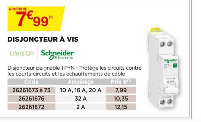 disjoncteur à vis schneider electric
