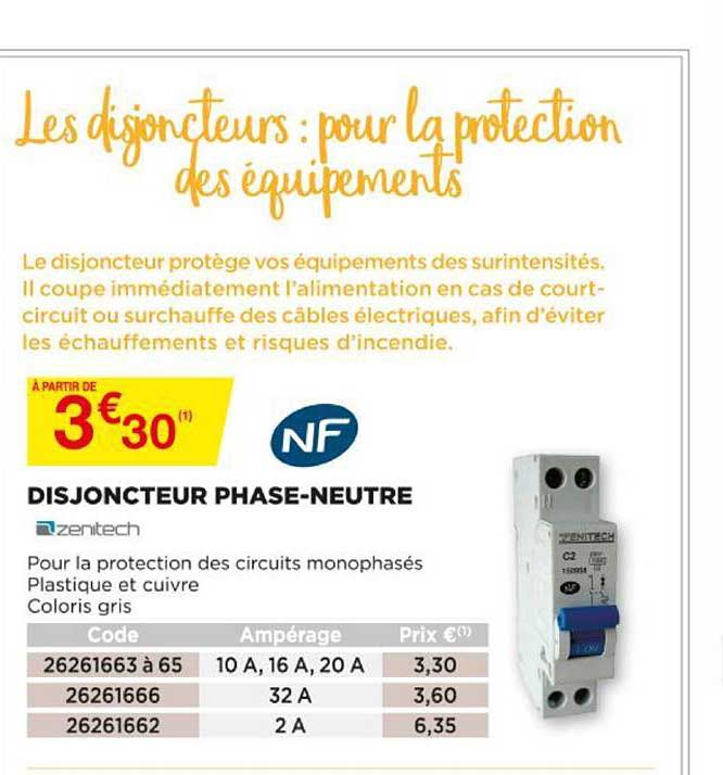 disjoncteur phase-neutre zentech
