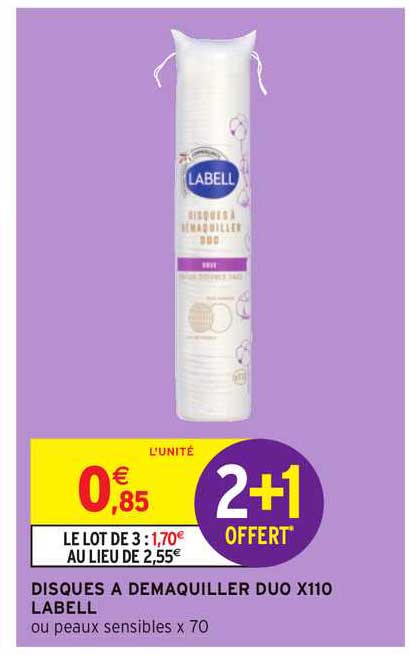 Disques à Démaquiller Duo X110 Labell