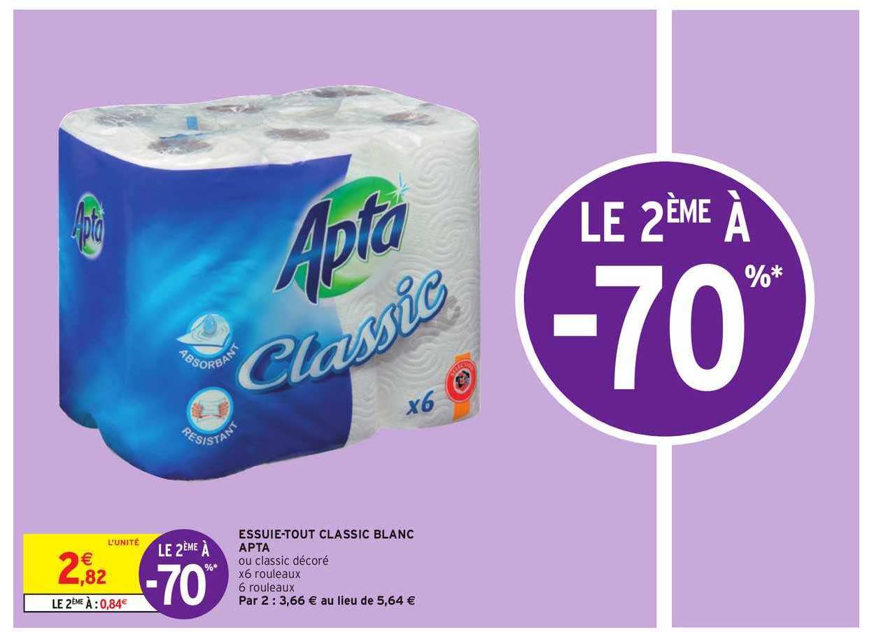 essuie-tout classic blanc apta