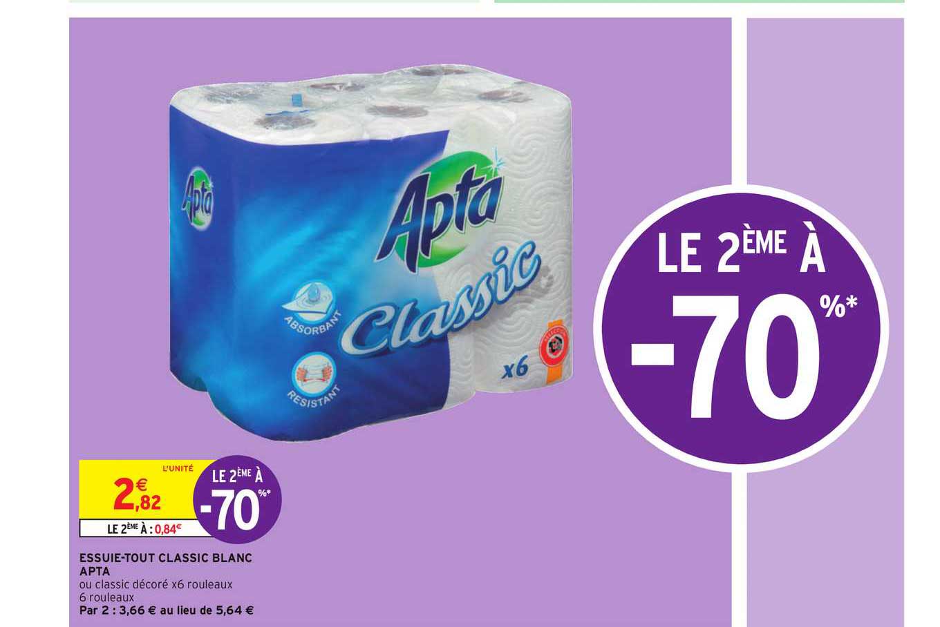 essuie-tout classic blanc apta