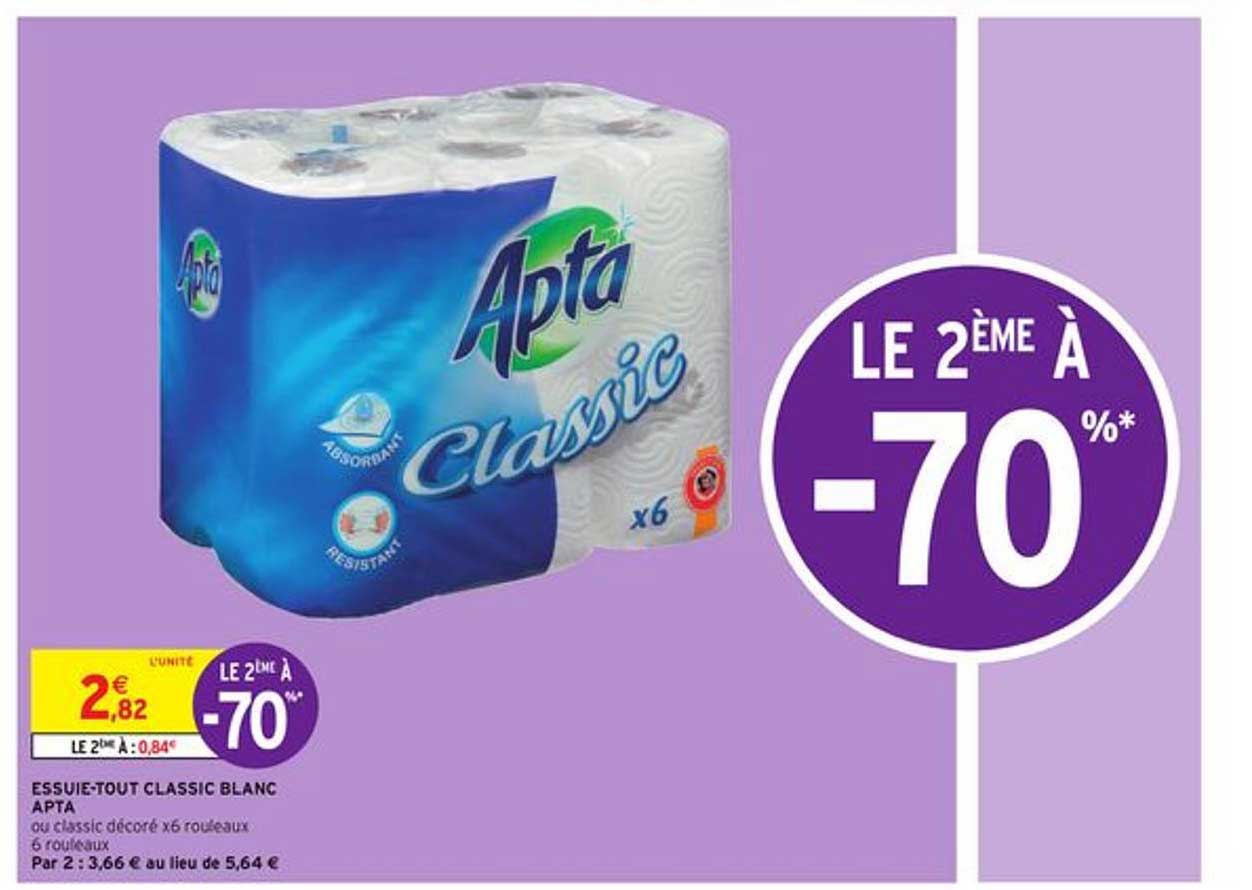 essuie-tout classic blanc apta