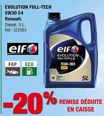 evolution full-tech 5w30 c4 renault.