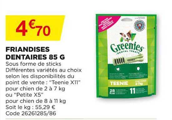 friandises dentaires 85 g greenies