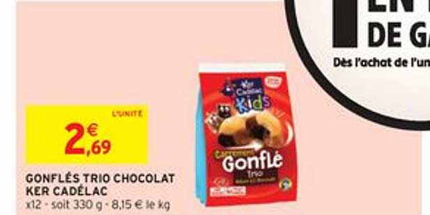 Gonflés Trio Chocolat Ker Cadélac