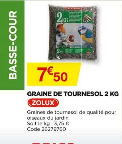 graine de tournesol 2 kg zolux