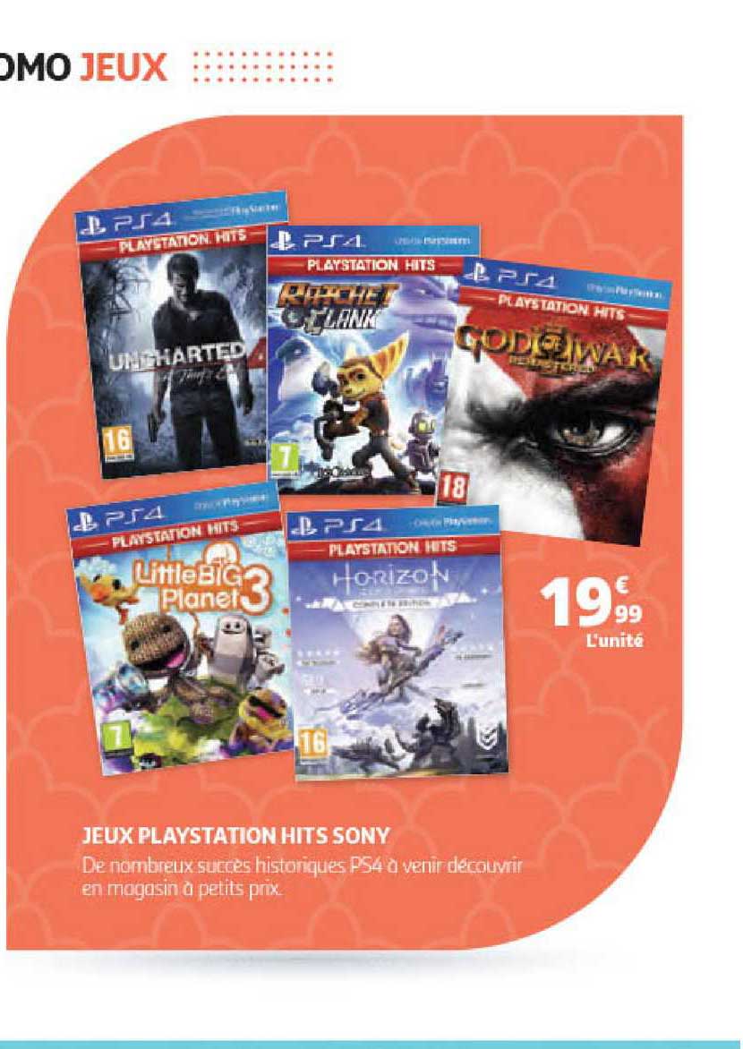 jeux playstation hits sony
