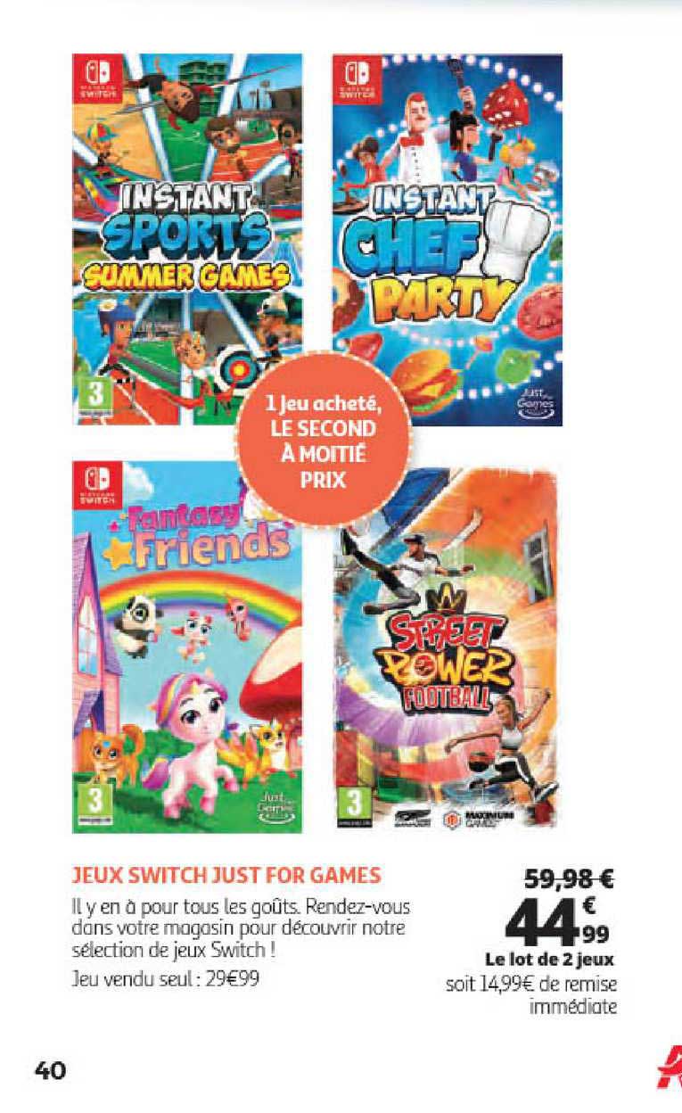 jeux switch just for games