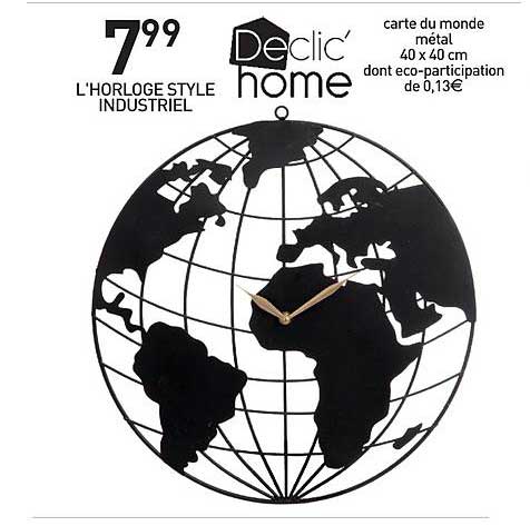 l'horloge style industriel declic' home
