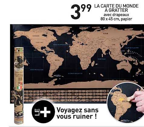 La Carte Du Monde à Gratter
