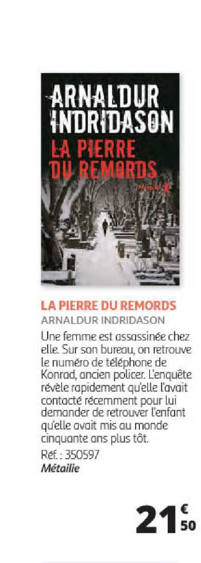 la pierre du remords arnaldur indridason