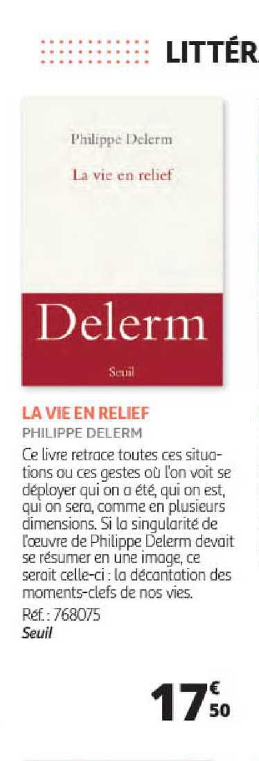 la vie en relief philippe delerm