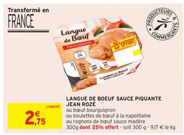 langue de bœuf sauce piquante jean rozé