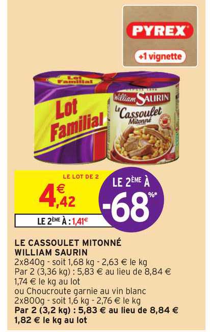 le cassoulet mitonné william saurin