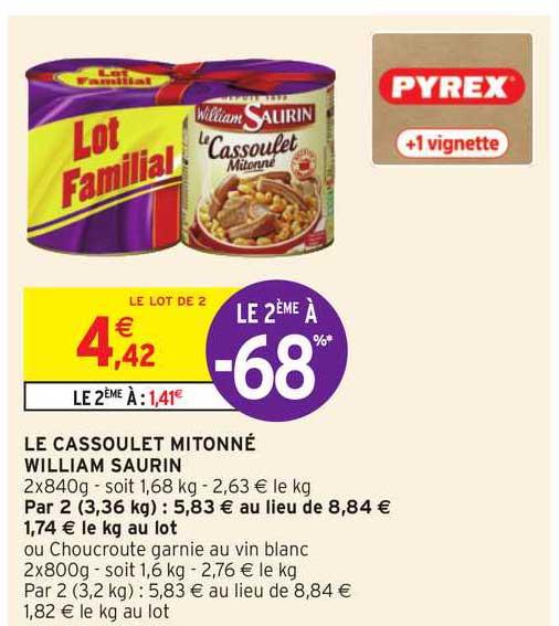 le cassoulet mitonné william saurin