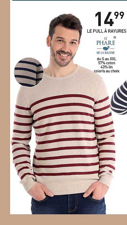 le pull à rayures le phare de la balène