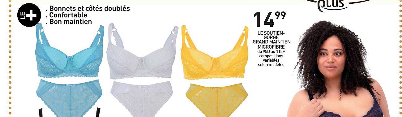 le soutien-gorge grand maintien microfibre
