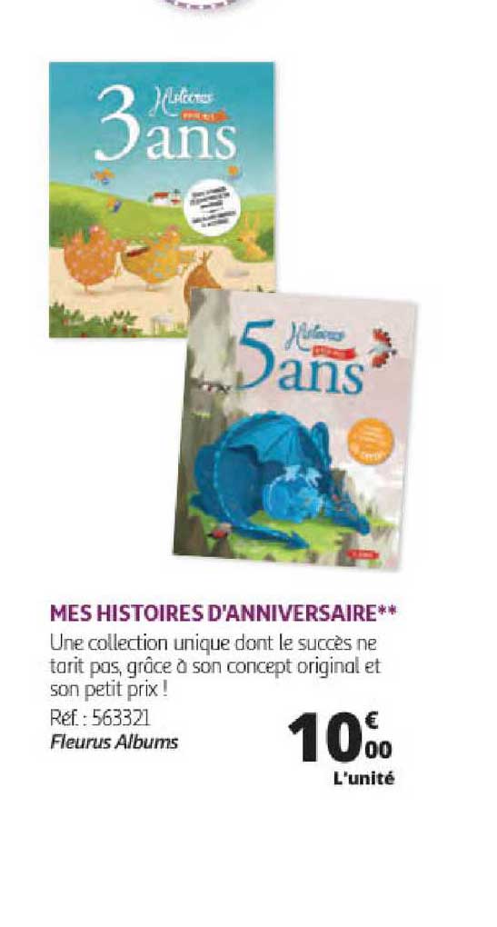 mes histoires d'anniversaire fleurus albums