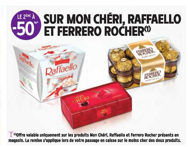 mon chéri, raffaello, et ferrero rocher